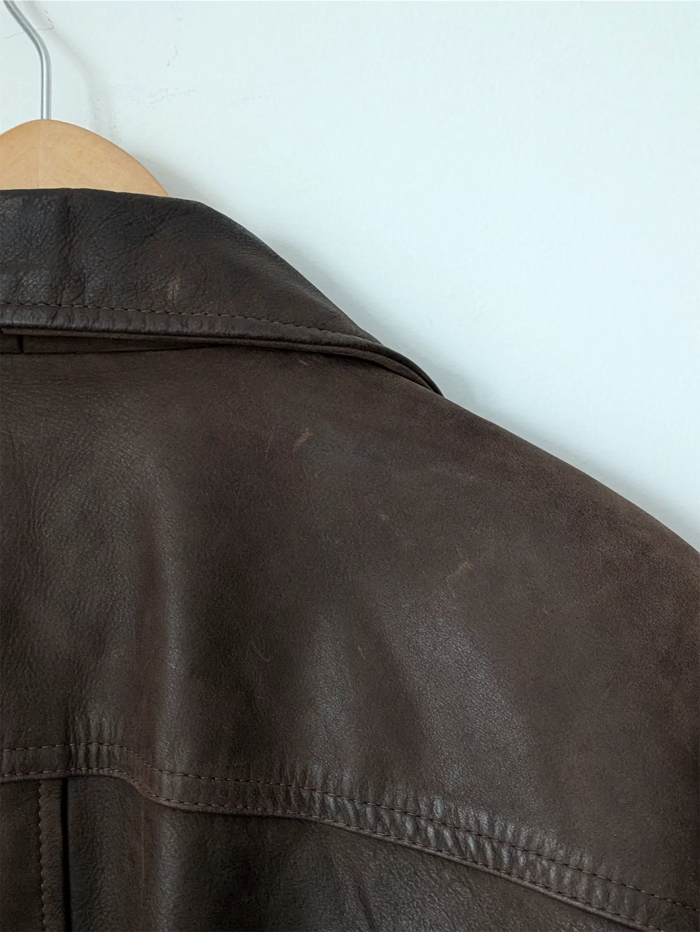 Brown Vintage Leather Coat - Olde Hide House (Women's Size L)