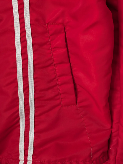 Red Vintage Trucker Jacket / Windbreaker - Peterbilt (Size M)