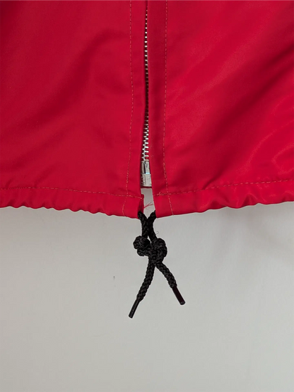 Red Vintage Trucker Jacket / Windbreaker - Peterbilt (Size M)