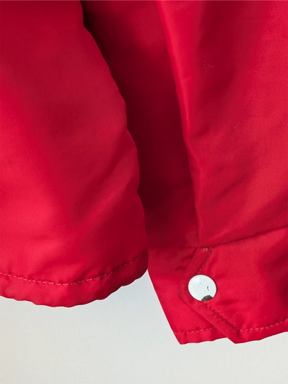 Red Vintage Trucker Jacket / Windbreaker - Peterbilt (Size M)