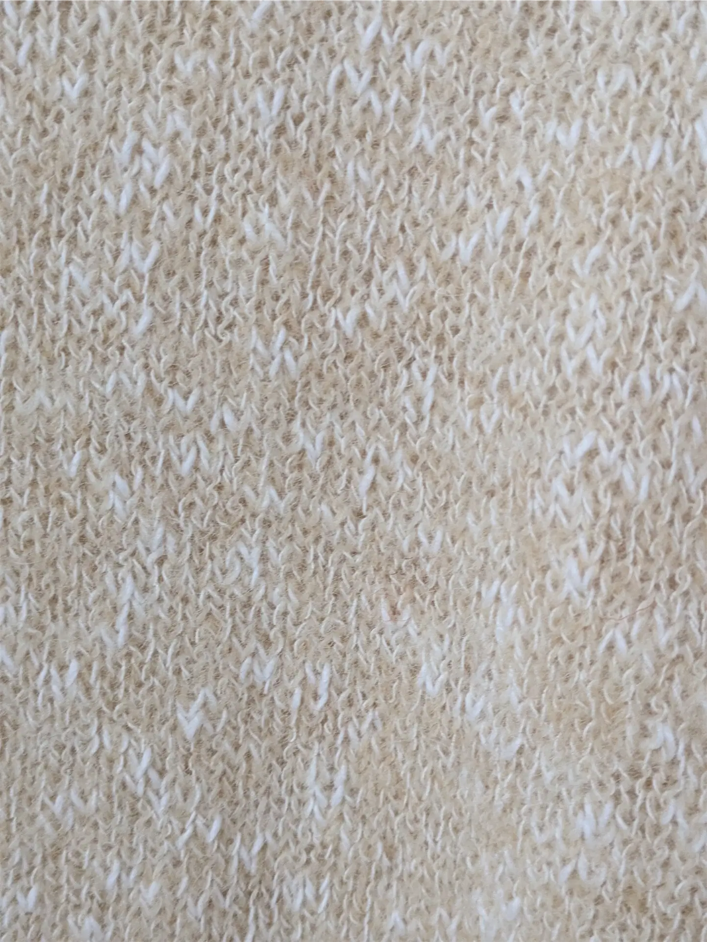 Beige Vintage Wool and Cotton Blend Sweater (Women's Size S)