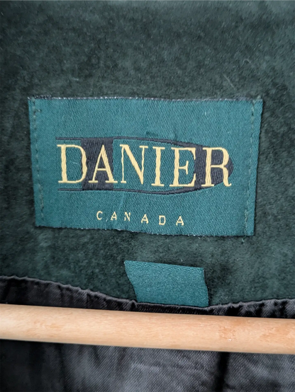 Dark Green Vintage Suede Jacket - Danier (Women's Size S)
