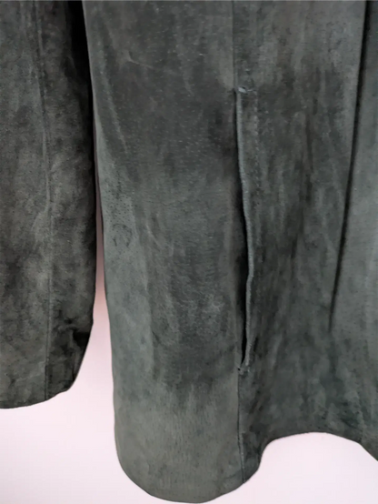 Dark Green Vintage Suede Jacket - Danier (Women's Size S)
