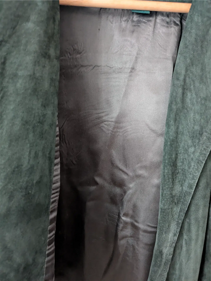 Dark Green Vintage Suede Jacket - Danier (Women's Size S)