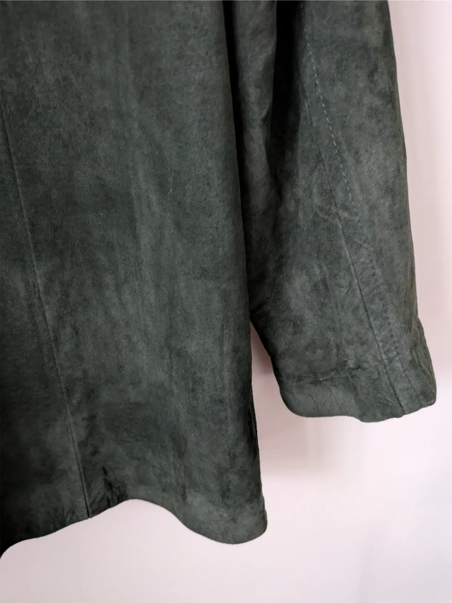 Dark Green Vintage Suede Jacket - Danier (Women's Size S)