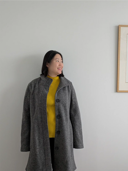 Grey L.L. Bean Italian Wool Coat (Women's Size XL)