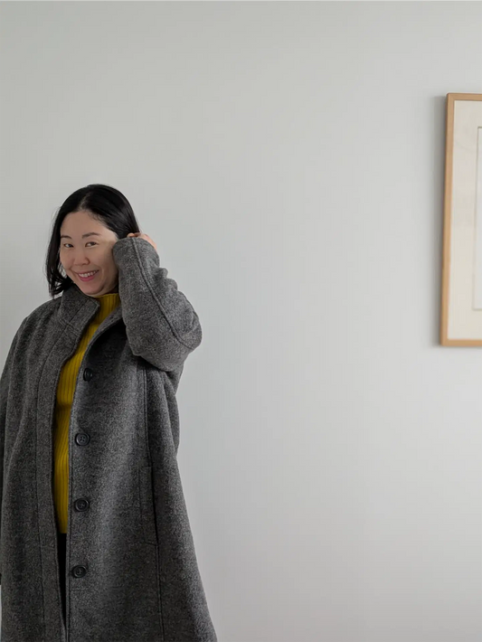 Grey L.L. Bean Italian Wool Coat (Women's Size XL)