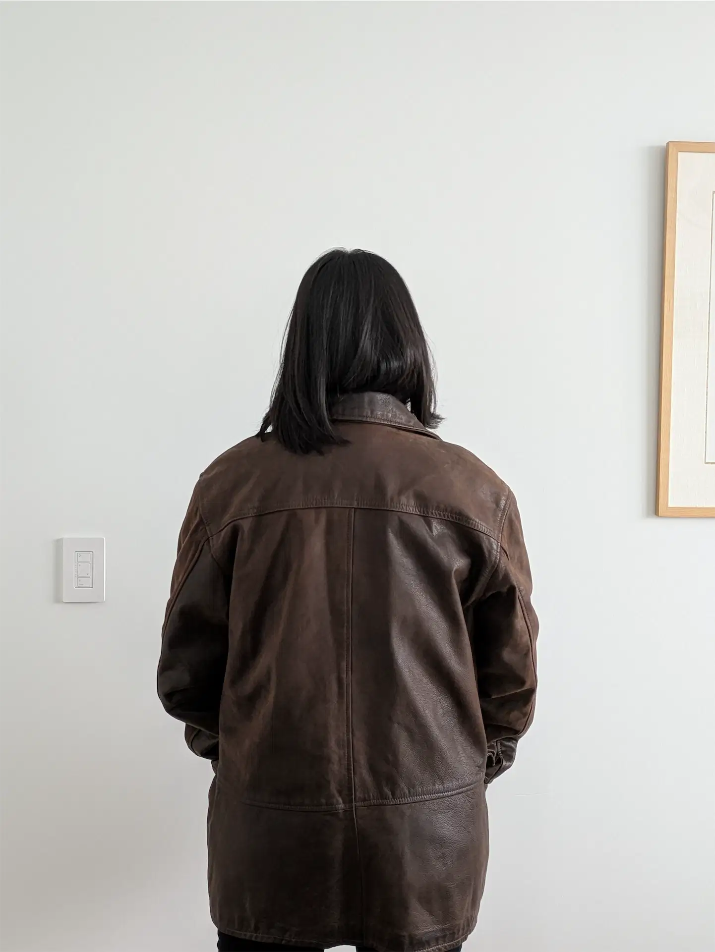 Brown Vintage Leather Coat - Olde Hide House (Women's Size L)