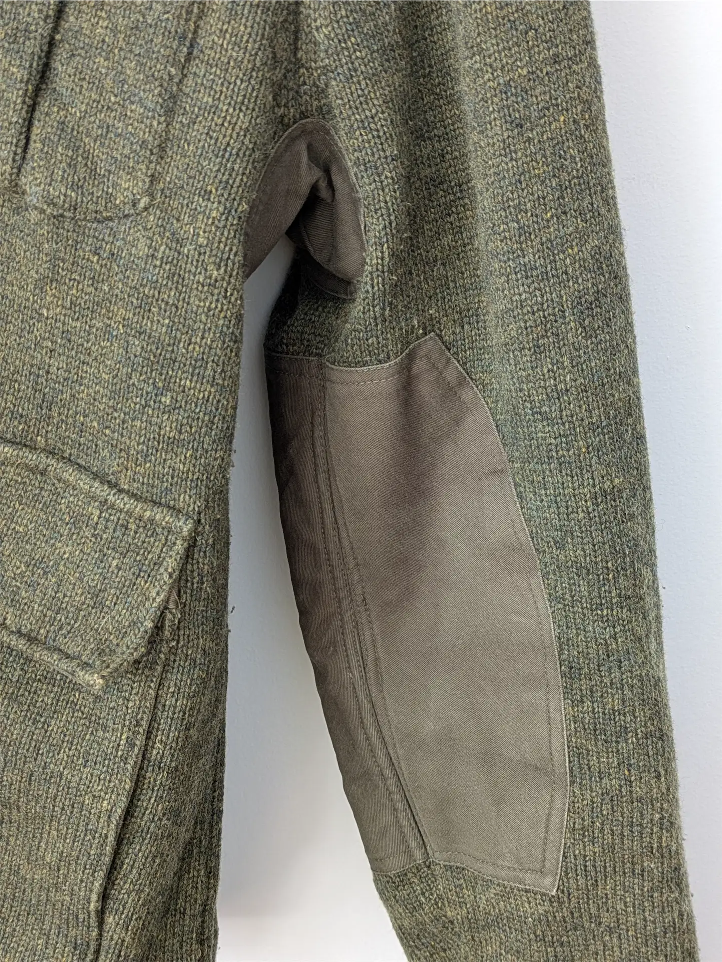 Schott NYC Moss Green Military-Style Sweater Jacket -  Size M