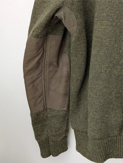 Schott NYC Moss Green Military-Style Sweater Jacket -  Size M