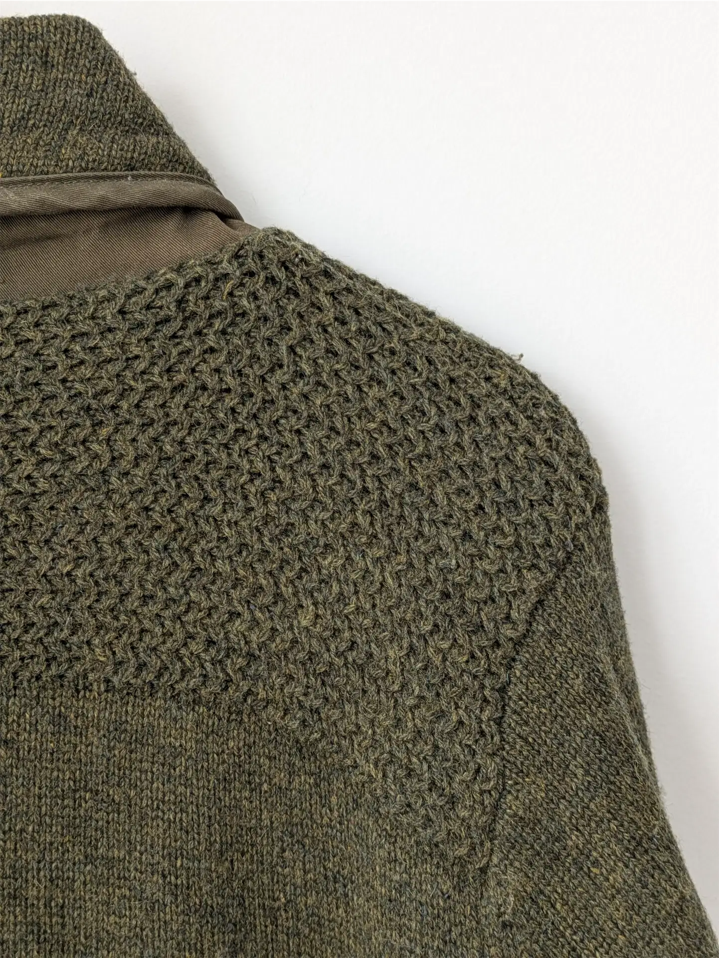 Schott NYC Moss Green Military-Style Sweater Jacket -  Size M