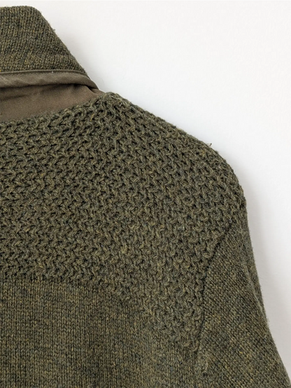 Schott NYC Moss Green Military-Style Sweater Jacket -  Size M
