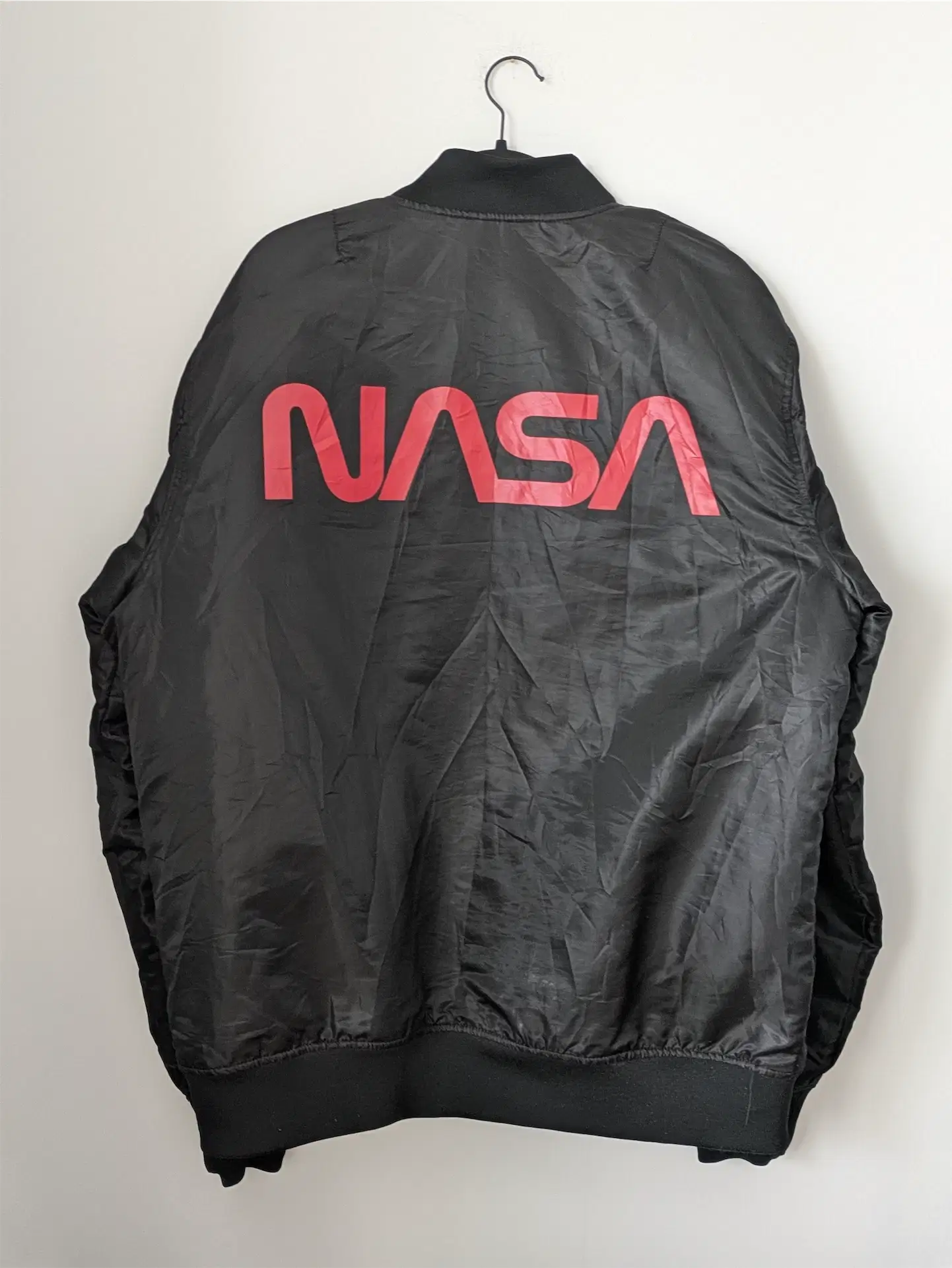 Bleecker & Mercer Black NASA-Licensed Bomber Jacket - Size 2XL
